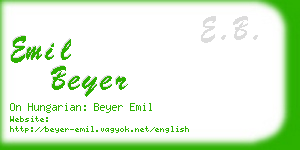 emil beyer business card